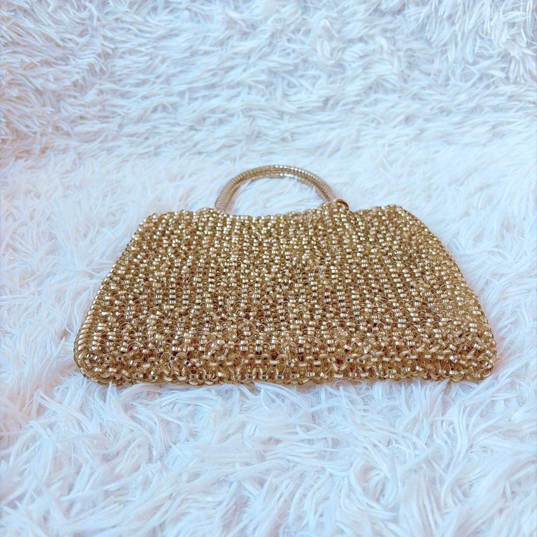 アンテプリマ　スクエアミディアム　シャンパンゴールド　チェーン　チャーム付き