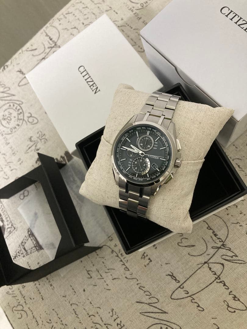 超美品！CITIZEN シチズン アテッサ チタン メンズ at8040-57e