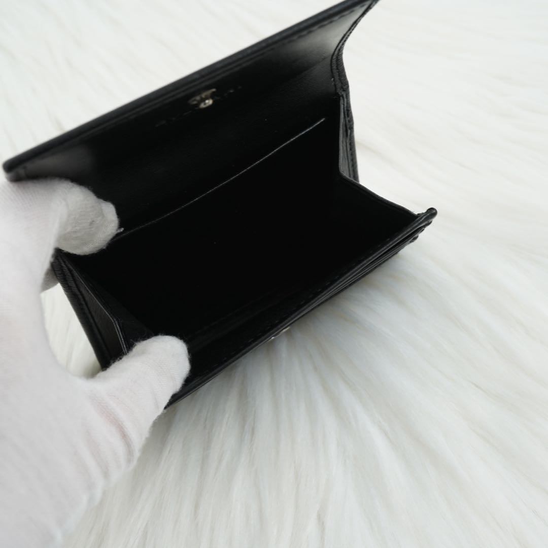 未使用品　箱・カード付き　BVLGARI ブルガリ　小銭入れ　ケース　黒