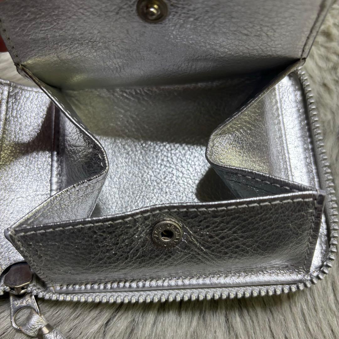 コムデギャルソン LOGOTYPE ZIP B シルバー ウォレット 未使用