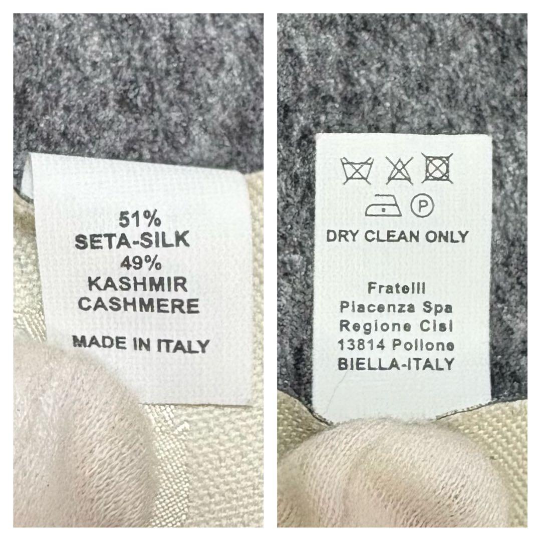 美品 ピアチェンツァ カシミヤ シルク マフラー ストール くすみピンク グレー