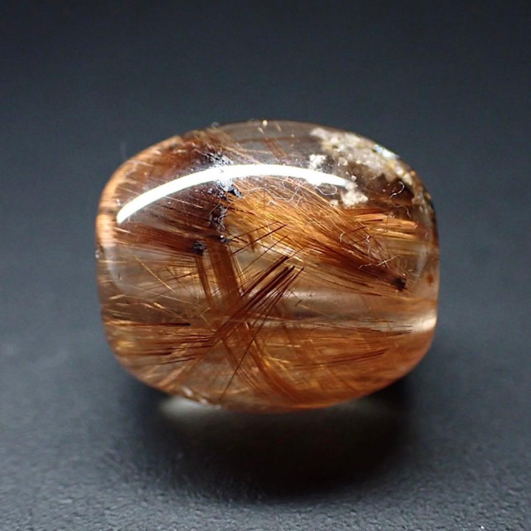 【中国産】ルチルクォーツのビーズ