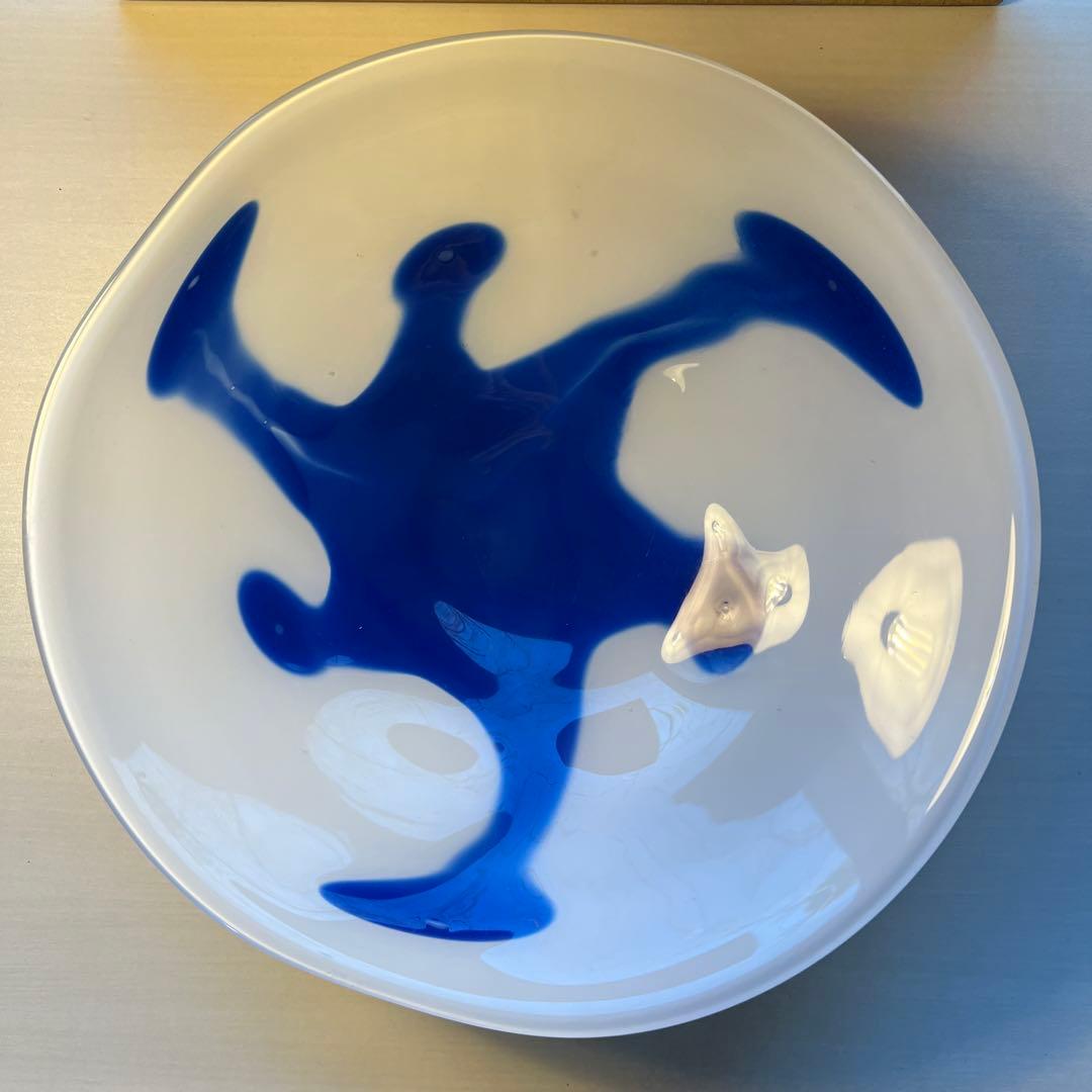 藤田潤　ガラス大皿　名品