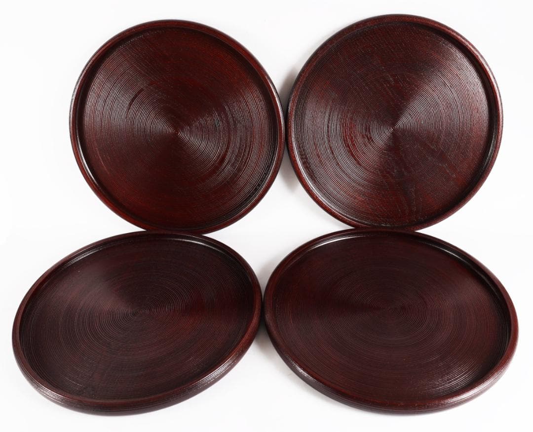 茶道具 糸目 丸膳 丸盆 塗匠利輔 十枚 木箱