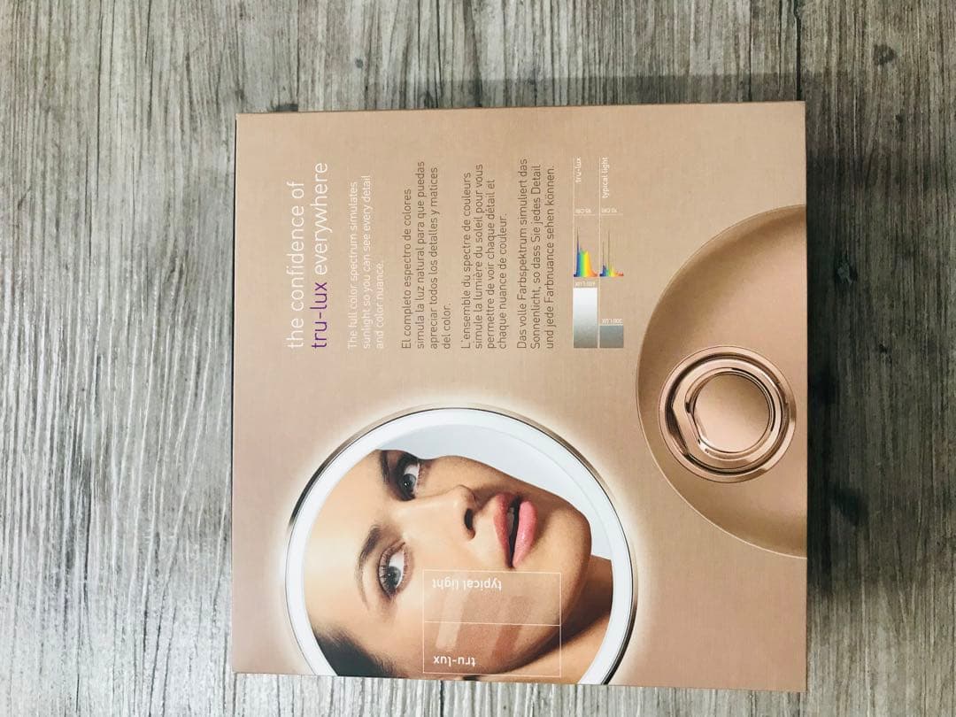 シンプルヒューマン ローズゴールド 10倍鏡　ミラー