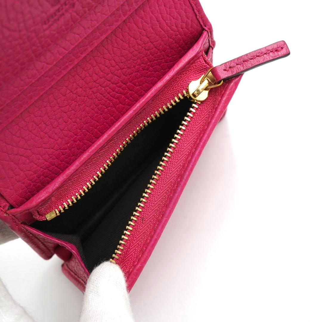 ✨未使用展示品✨　GUCCI ミニ財布　マーモント　GGロゴ 二つ折り　ピンク