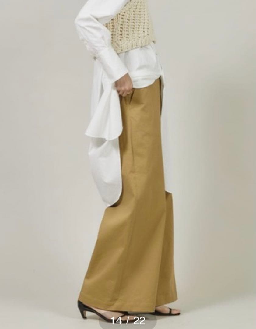 Curensology カレンソロジー ＜&RC＞ワイドルーズチノパンツ 36