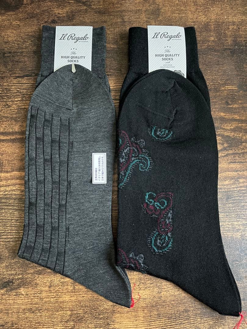 【未使用・タグ付】IL REGALO ソックス25-26cm 2足組　2点