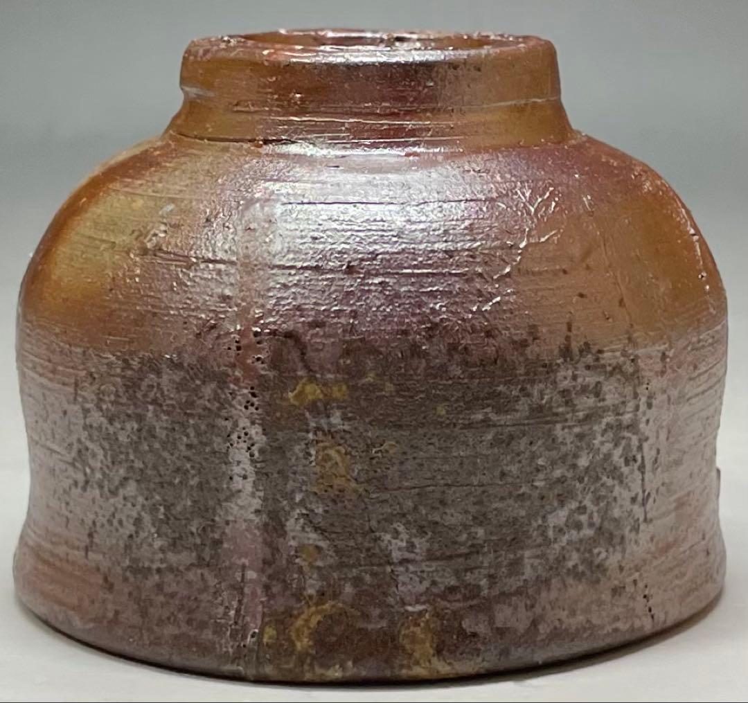 人間国宝　藤原雄　備前酒杯　ぐい呑　共箱　共布　栞　y003