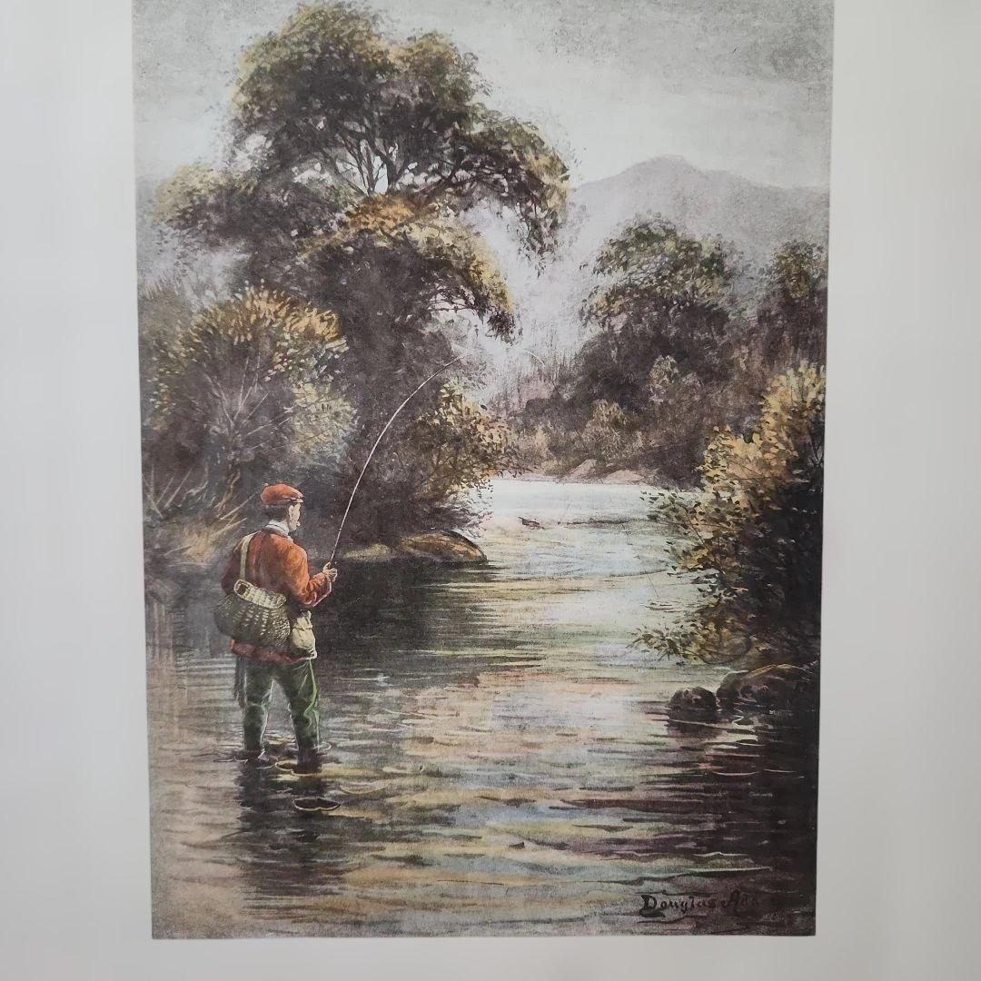 Douglas Adams 『PLAYING A TROUT 』版画