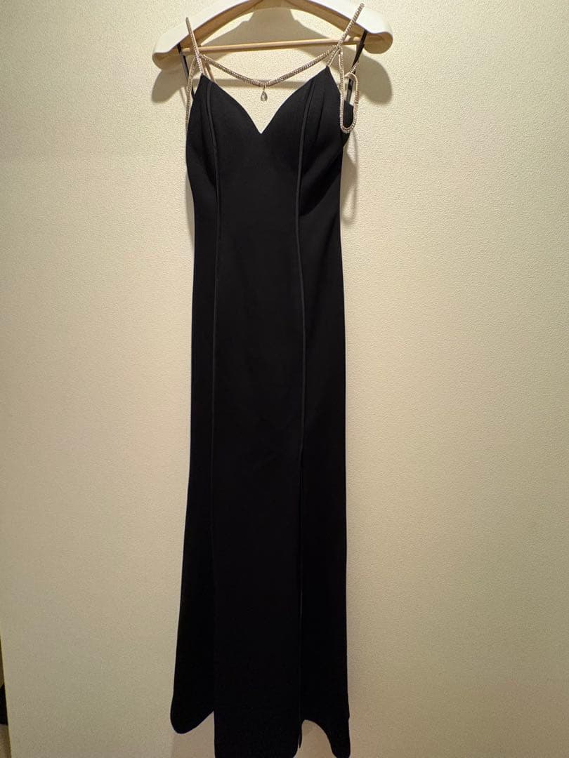 Glossy/グロッシー ラグジュアリーストラップ/サイドスリット/ロングドレ