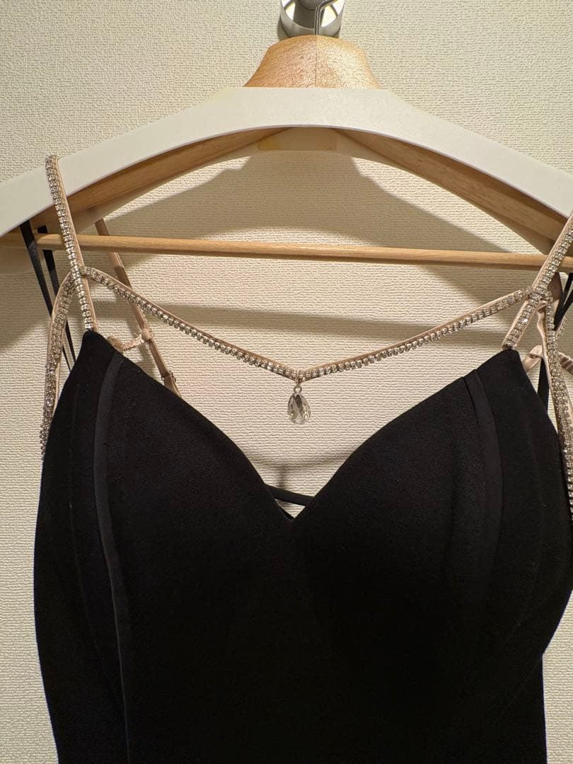 Glossy/グロッシー ラグジュアリーストラップ/サイドスリット/ロングドレ