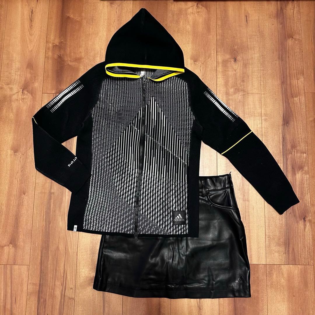 プライムニット　フルジップジャケット　レザースカート　春秋冬　セットアップ　L