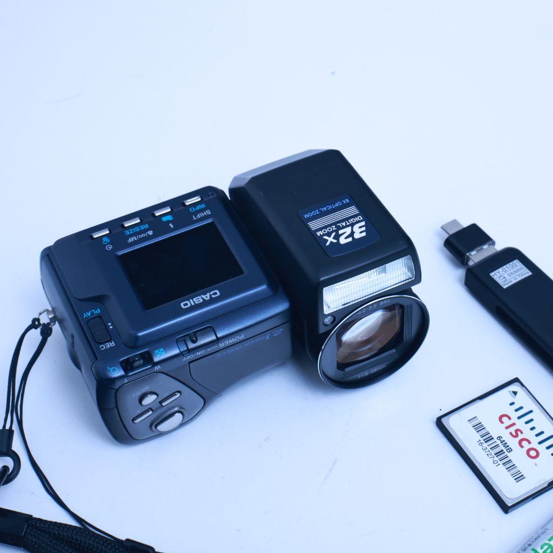 スマホ転送可 デジタルカメラCASIO QV-2900UX メモリーカード等付