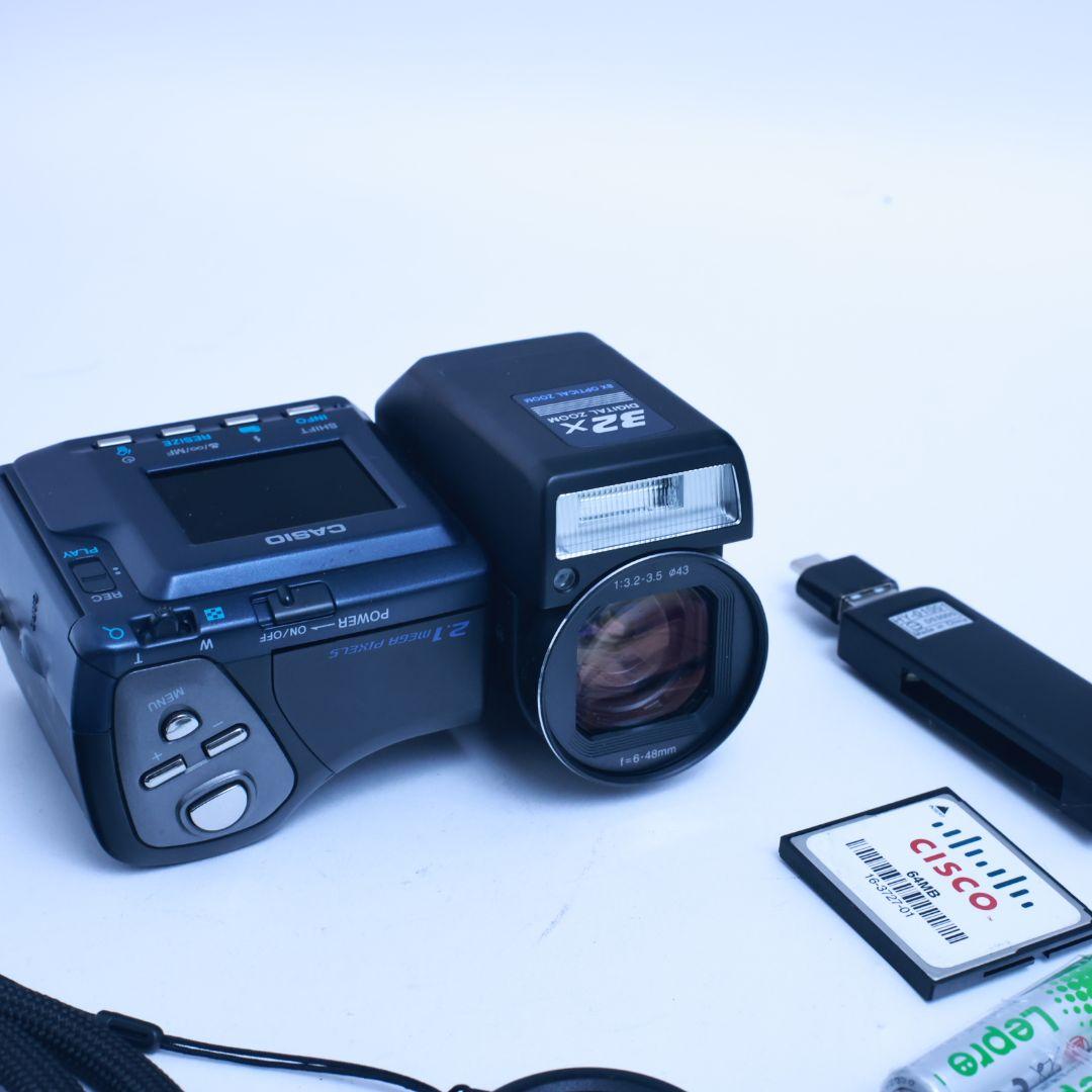 スマホ転送可 デジタルカメラCASIO QV-2900UX メモリーカード等付