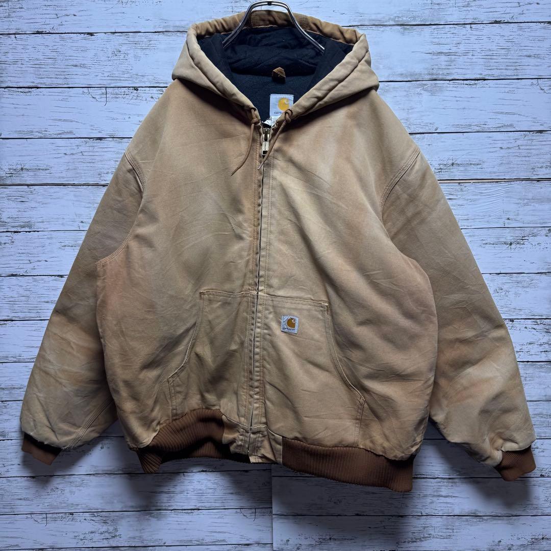 823【希少なXL】カーハート　中綿キルティング　ダック　アクティブジャケット