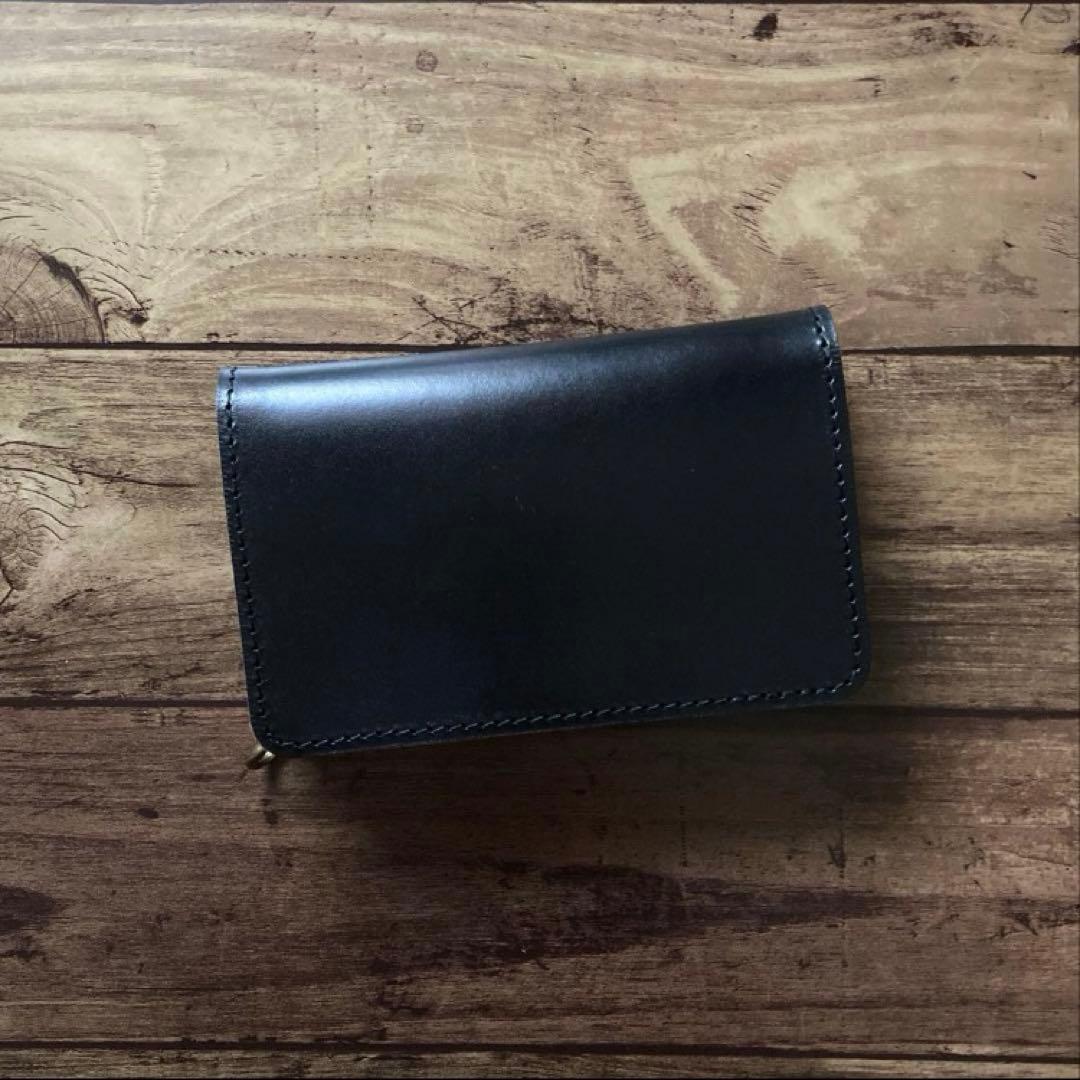 【としぽん】ミドルトラッカーウォレット 茶芯ブラック【お札を折らずに収納】