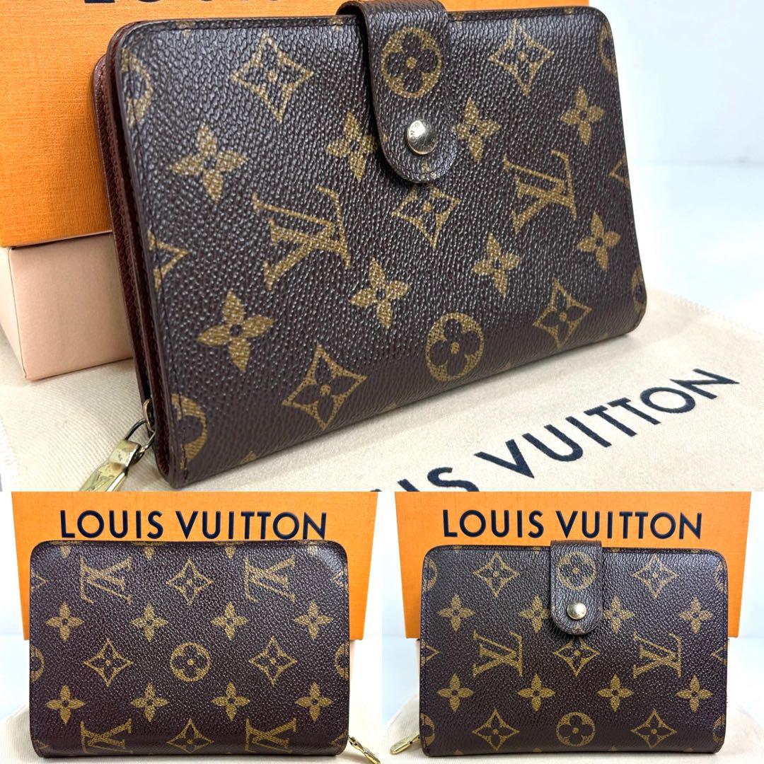 【美品】✅メンテ済み　ルイヴィトン　モノグラム　 ポルトパピエ　二つ折り財布