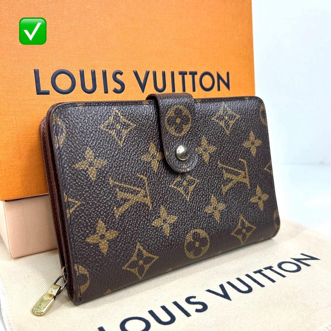 【美品】✅メンテ済み　ルイヴィトン　モノグラム　 ポルトパピエ　二つ折り財布