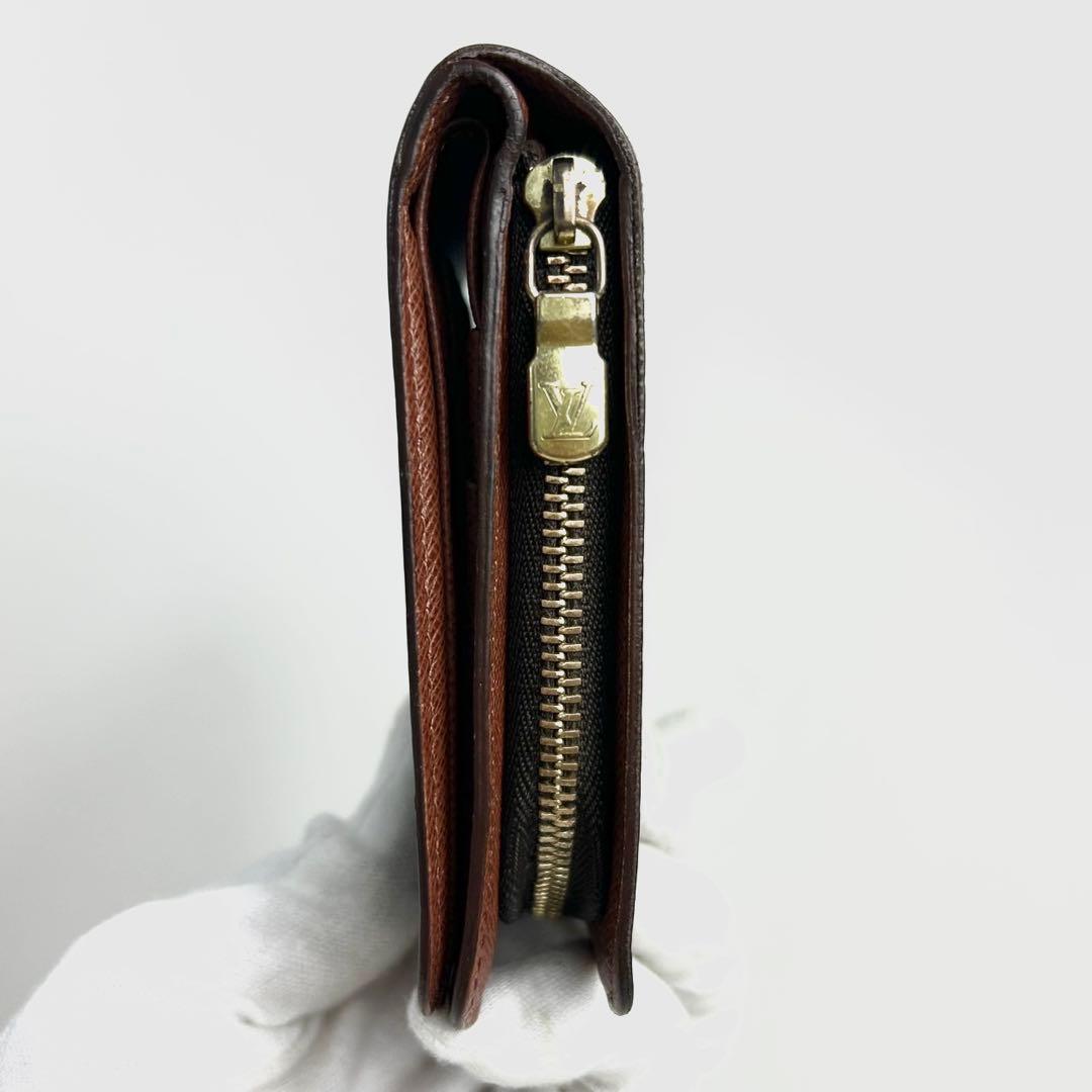 【美品】✅メンテ済み　ルイヴィトン　モノグラム　 ポルトパピエ　二つ折り財布