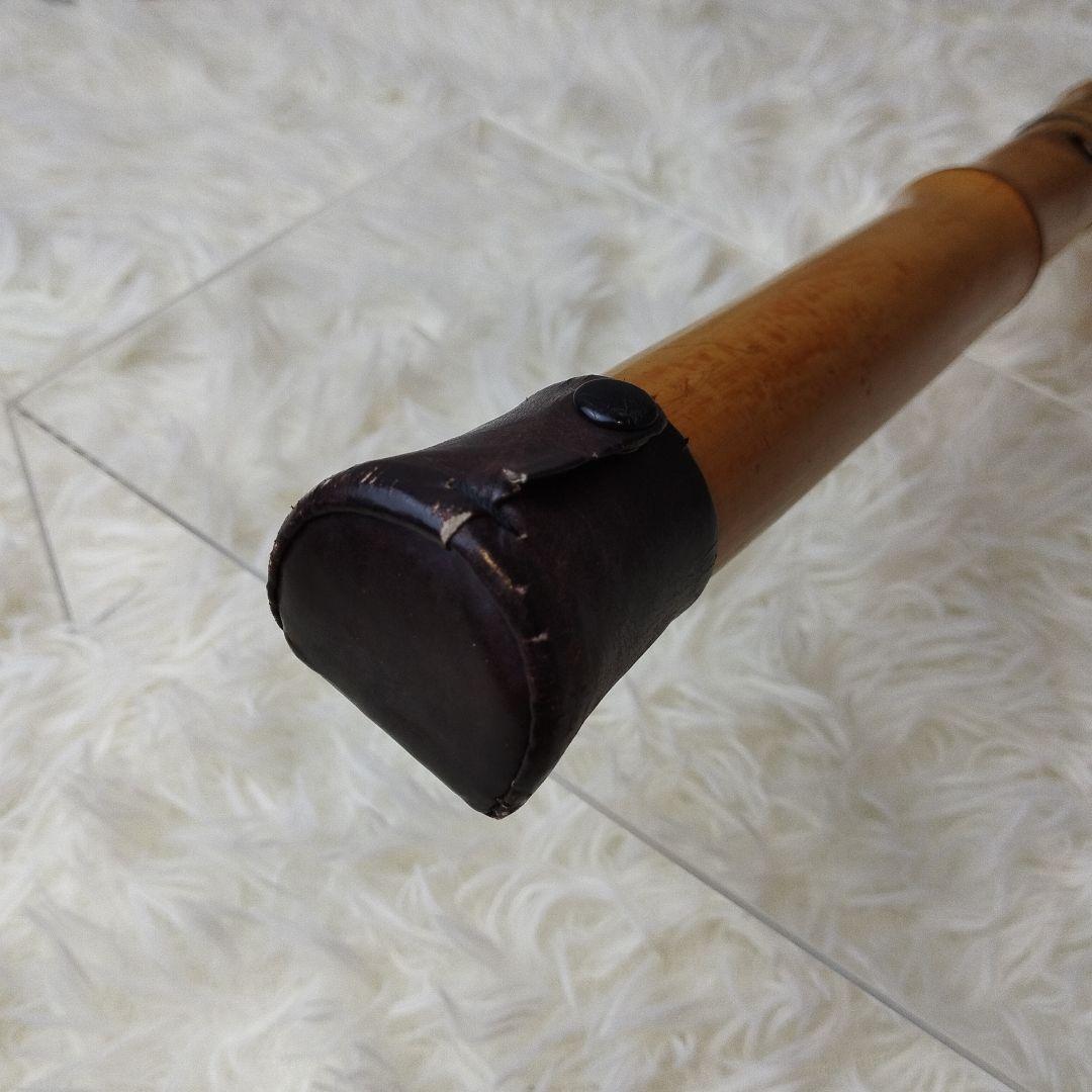 尺八　バチ型　銘あり　鳳晴　1印　1尺7寸　5孔　銀三線