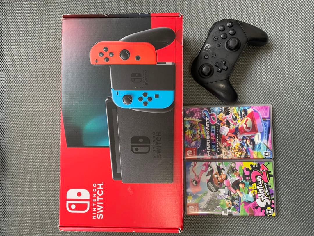 Nintendo Switch 本体、ゲームソフト、プロコン、SDカード付