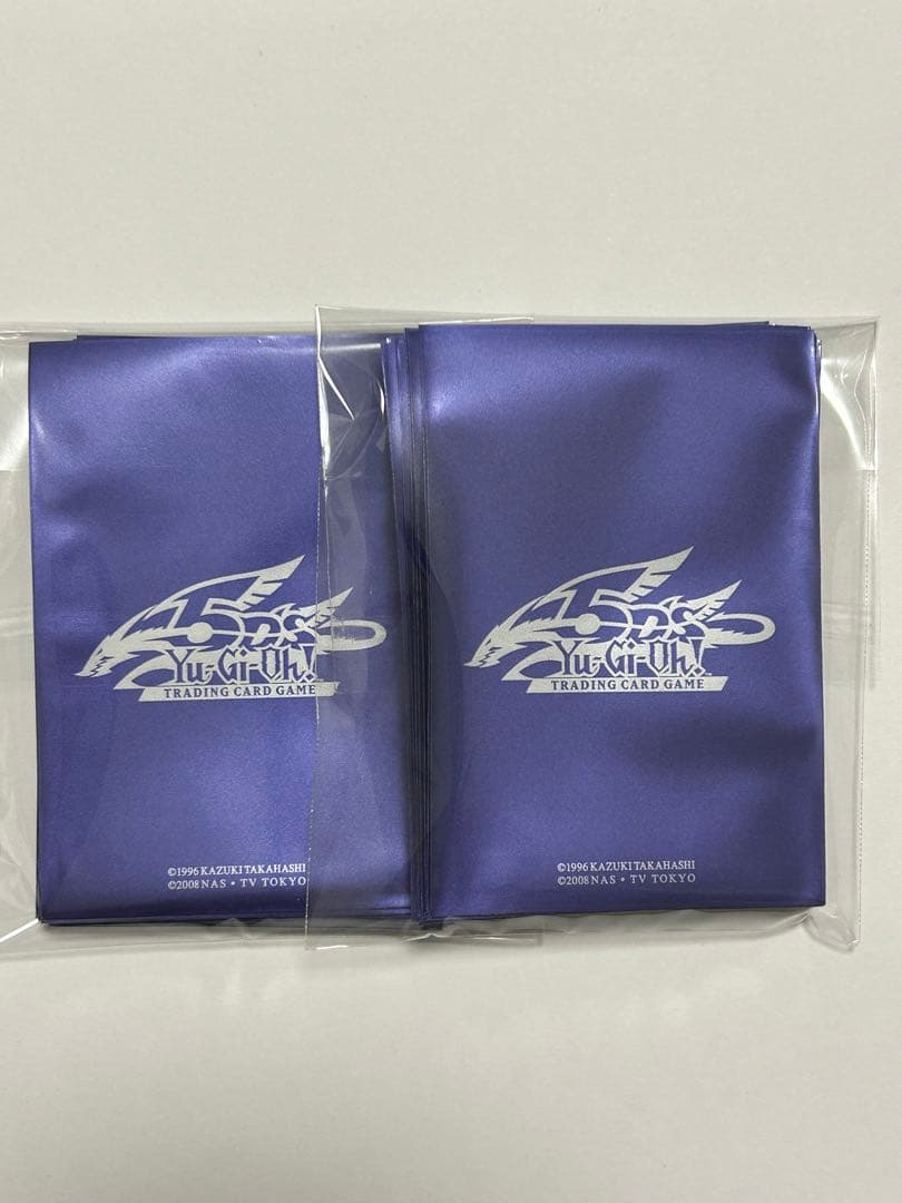 遊戯王　海外　5D's Tin缶 スリーブ パープル ブルー ４０枚×2