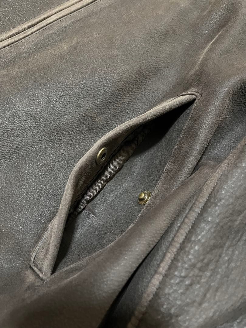 本革　eddie bauer レザージャケット　ブラウン　S(M位) シングル