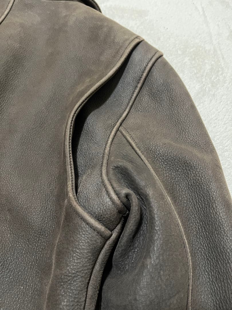 本革　eddie bauer レザージャケット　ブラウン　S(M位) シングル