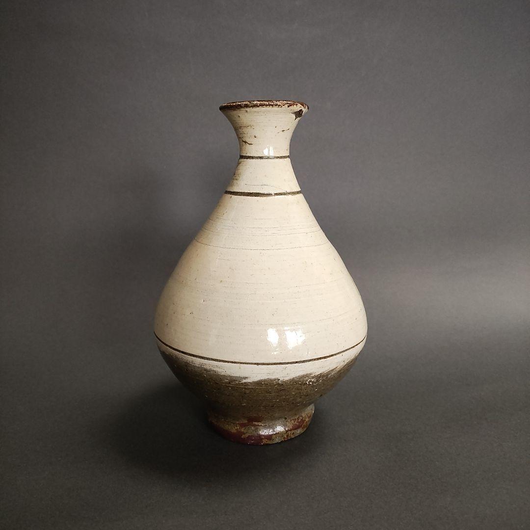 武末日臣　鉄絵徳利　鶏龍山徳利　刷毛目　高麗李朝