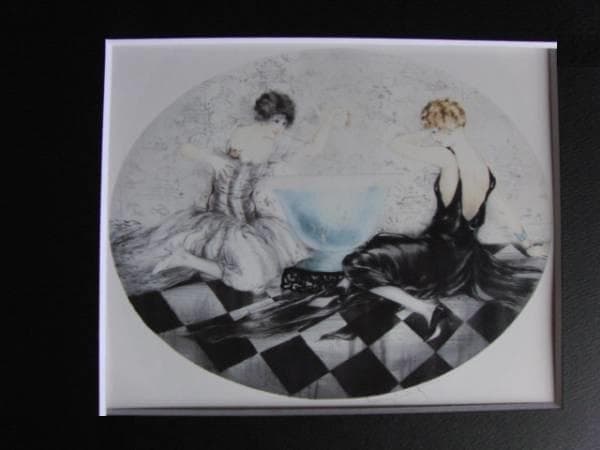 ルイ・イカール、からかい、希少限定画集画、新品額装付、状態良好