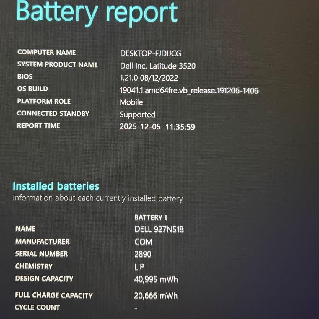 美品 Latitude 3520 第11世代 i5 16GB FHD オフィス