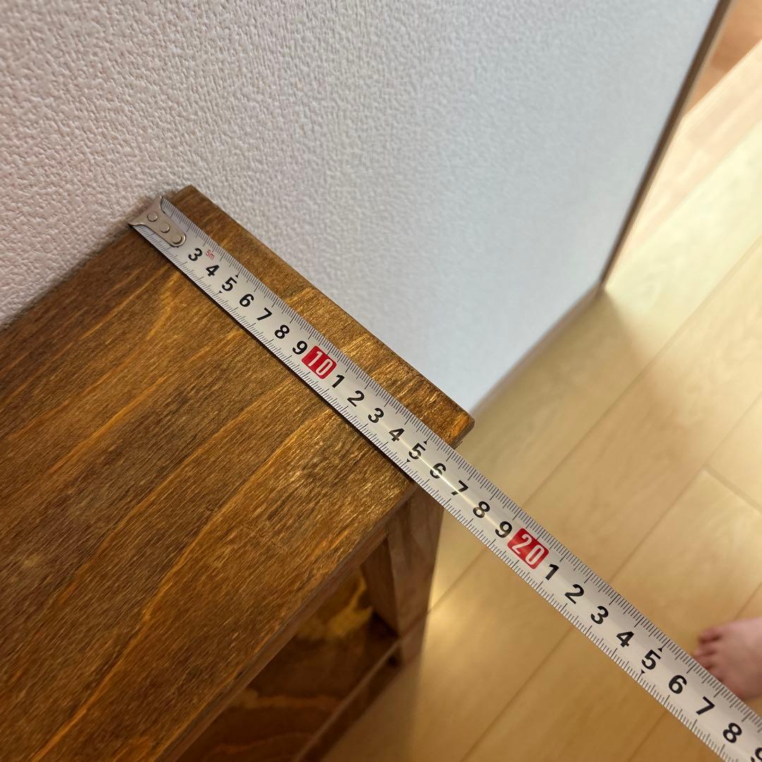 アンティーク風スリムラック　棚　ハンドメイド　飾り棚