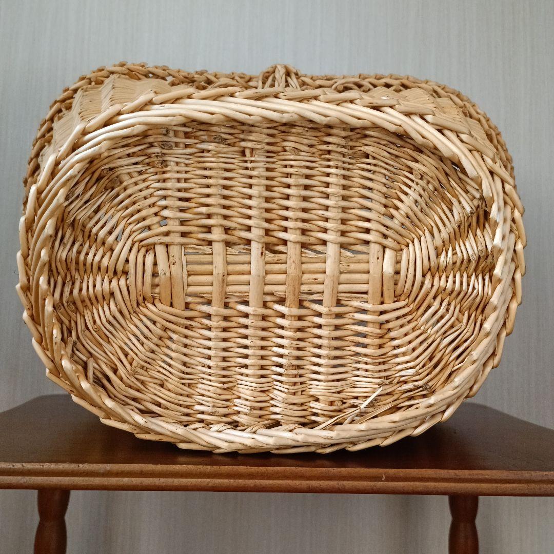 キャトルセゾン フランス 柳 バスケット カゴ パニエ 希少レア 蚤の市 古道具