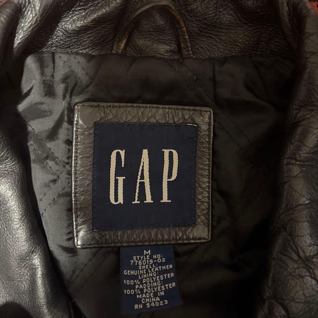 oldgap レザージャケット　gap 90s 古着