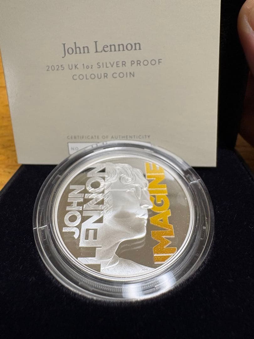 ジョン・レノン　1オンス純銀　カラー　 限定5000枚　ビートルズ