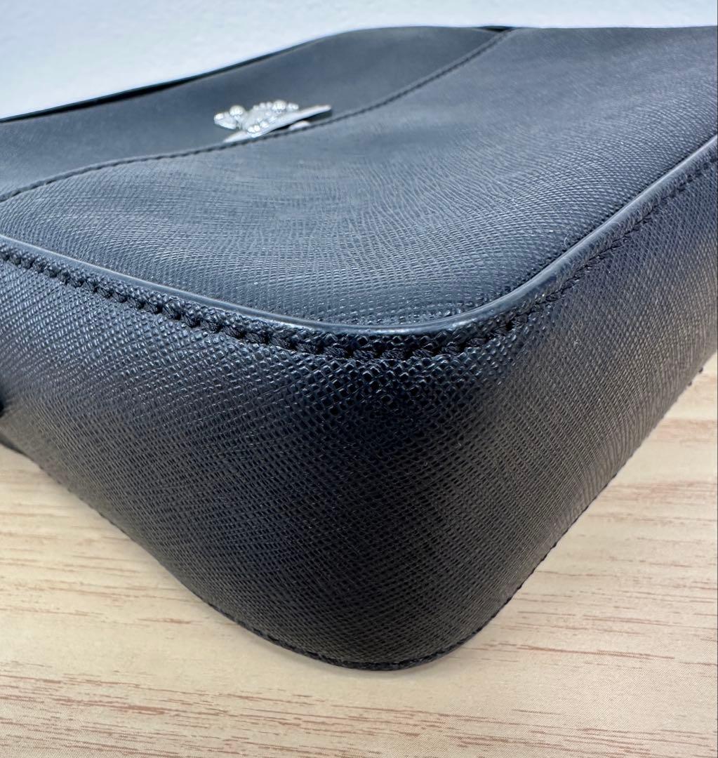 ☆ヴィヴィアンウエストウッド ショルダーバッグ レザー オーブ ブラック