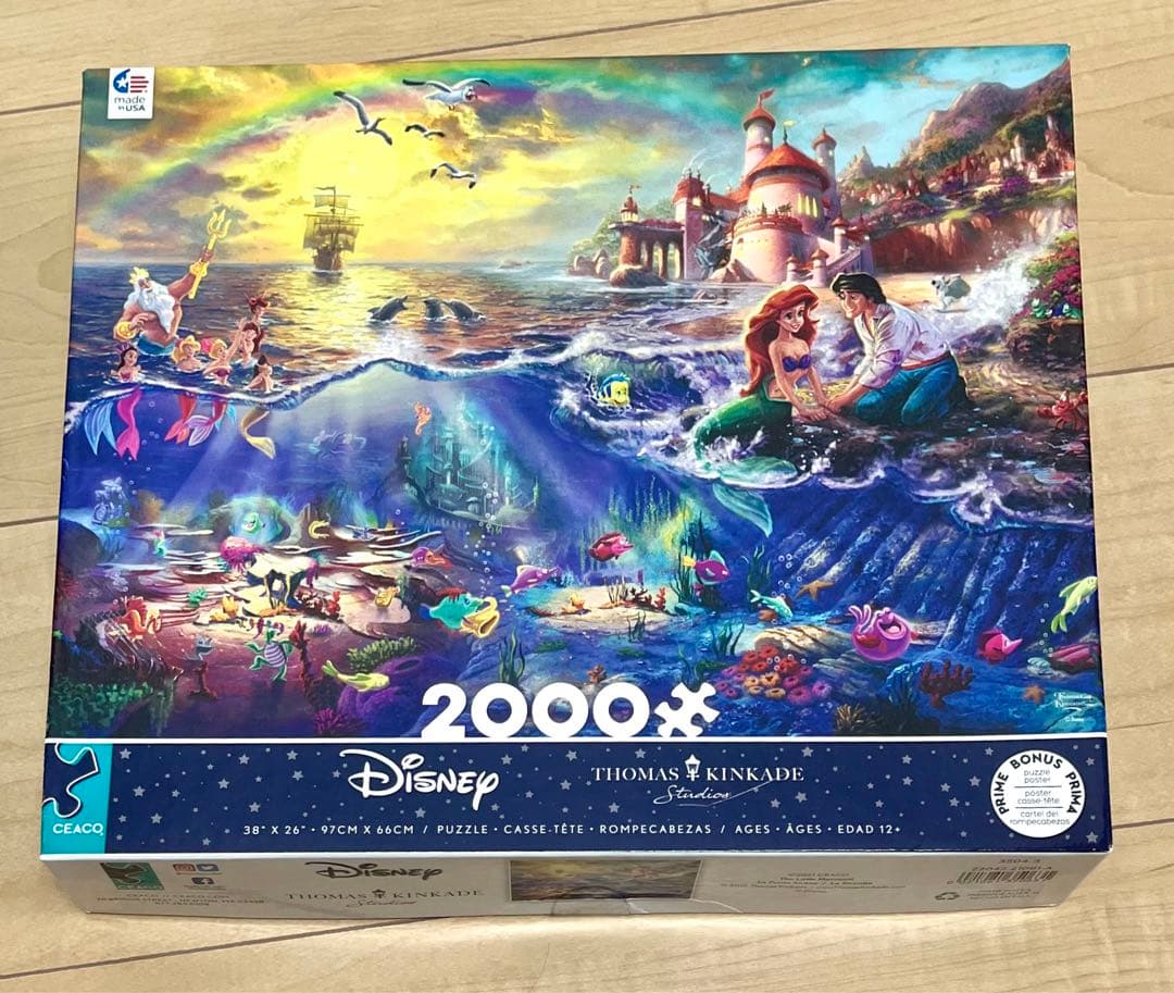 パズル　アリエル　リトルマーメイド　2000ピース　thomas kinkade