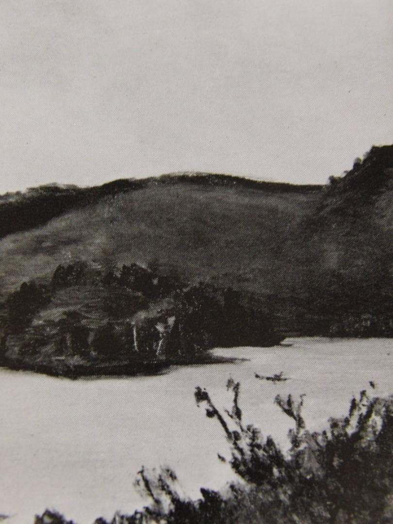 中沢弘光、「赤城湖畔」、希少な画集の額装画