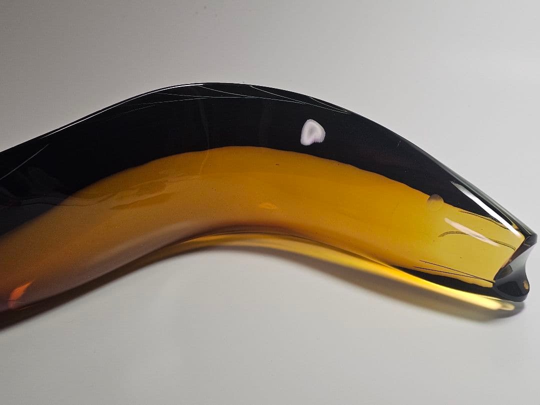 チェコスロバキア EXBOR 魚 インテリア★置物 ガラス製 全長33cm