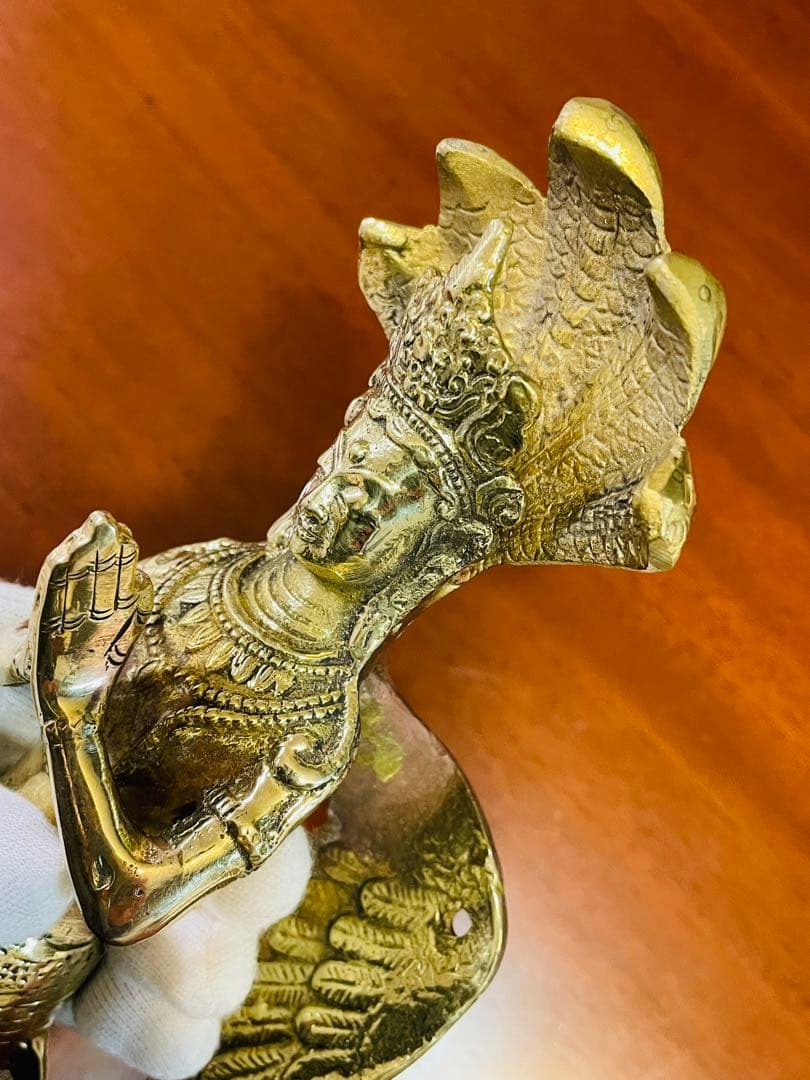 新品 送料無料 アジアン ドアハンドル ナーガ 蛇神 龍神 約27㎝⑨