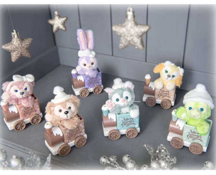 ダッフィー ぬいぐるみストラップ 汽車　スターリードリームス　6体