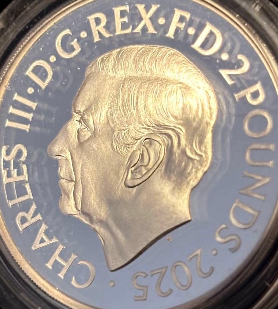 【5000枚限定 #717】2025 英国 ジョン・レノン 1オンス カラー銀貨