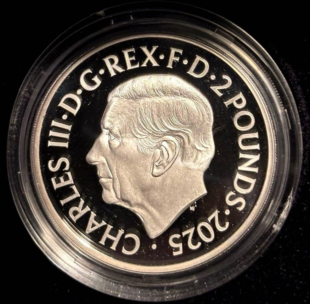 【5000枚限定 #717】2025 英国 ジョン・レノン 1オンス カラー銀貨