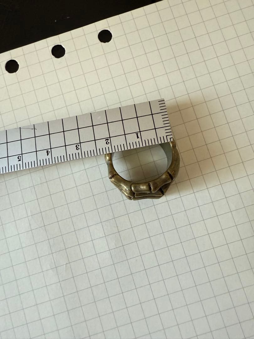 k18ブロンズ 骨の手 デザインリング