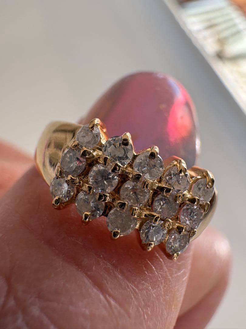 k18ゴールド ✨メレダイヤ0.5ct✨地金リング❣️