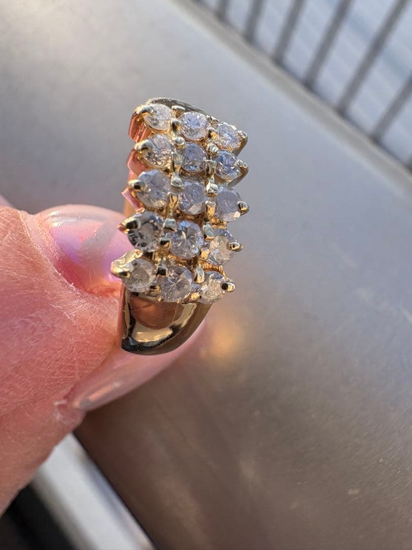 k18ゴールド ✨メレダイヤ0.5ct✨地金リング❣️