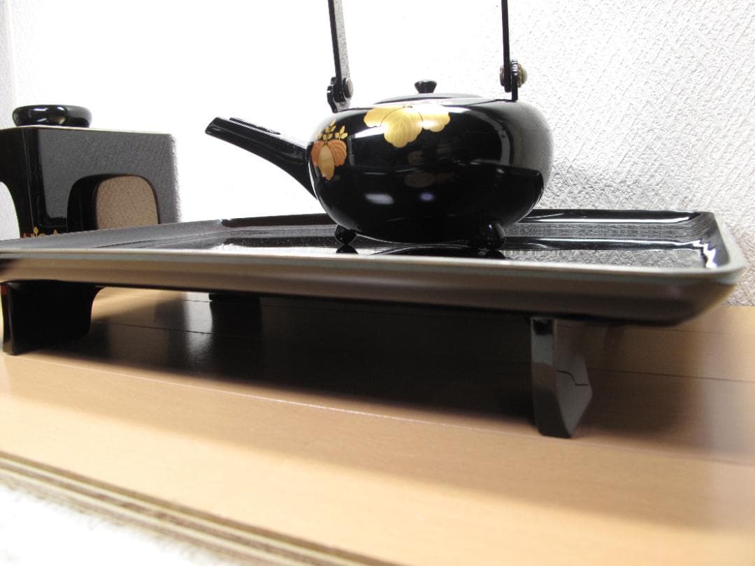 屠蘇器揃 光斎作 黒塗銀縁 古美術品 共箱