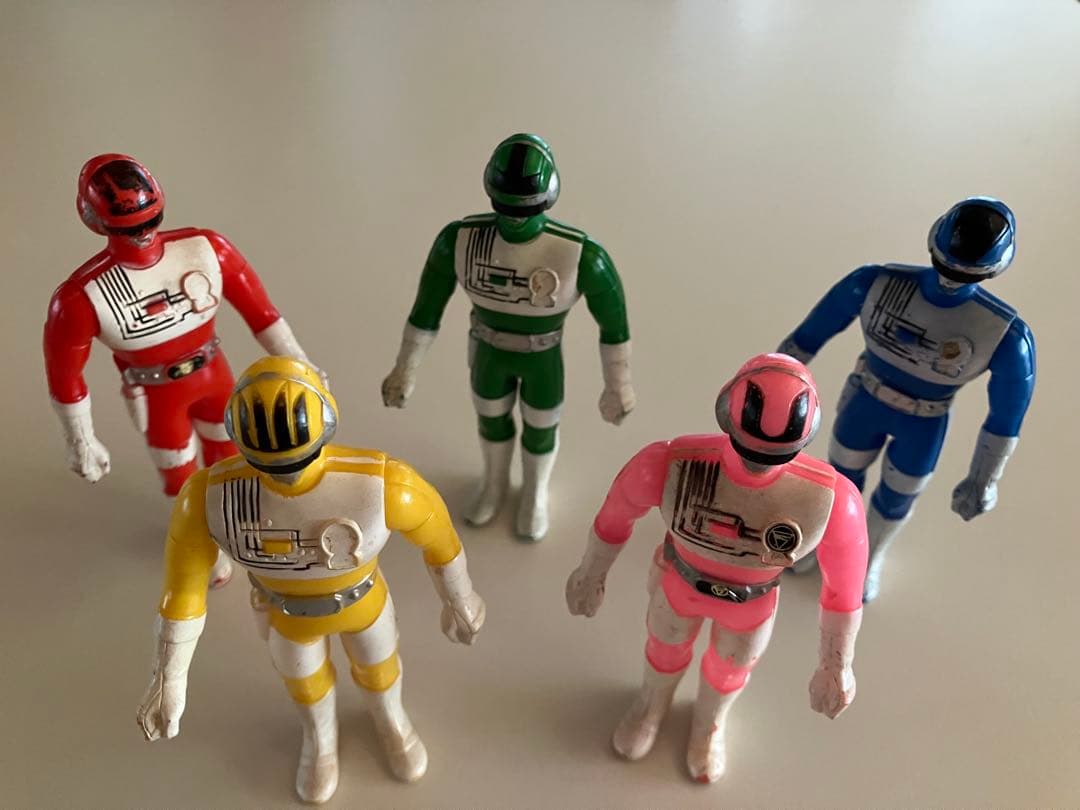 超電子バイオマン　ソフビ5体セット　１９８４年バンダイ