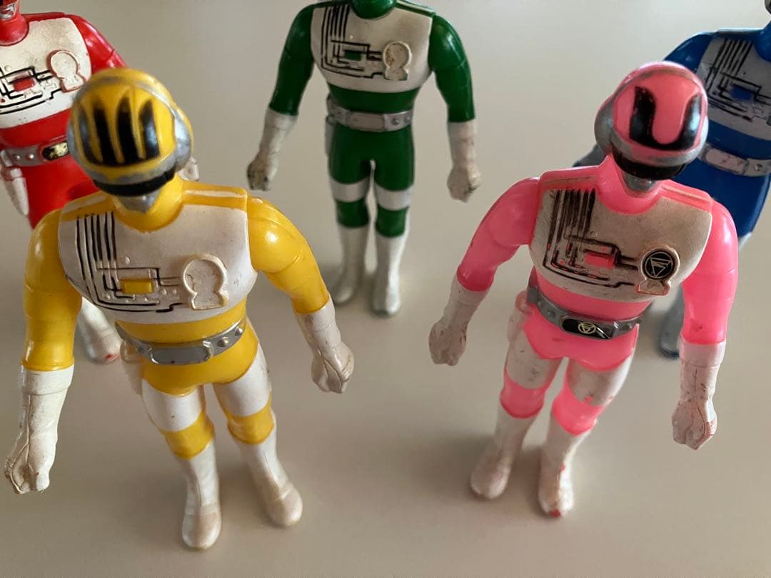 超電子バイオマン　ソフビ5体セット　１９８４年バンダイ